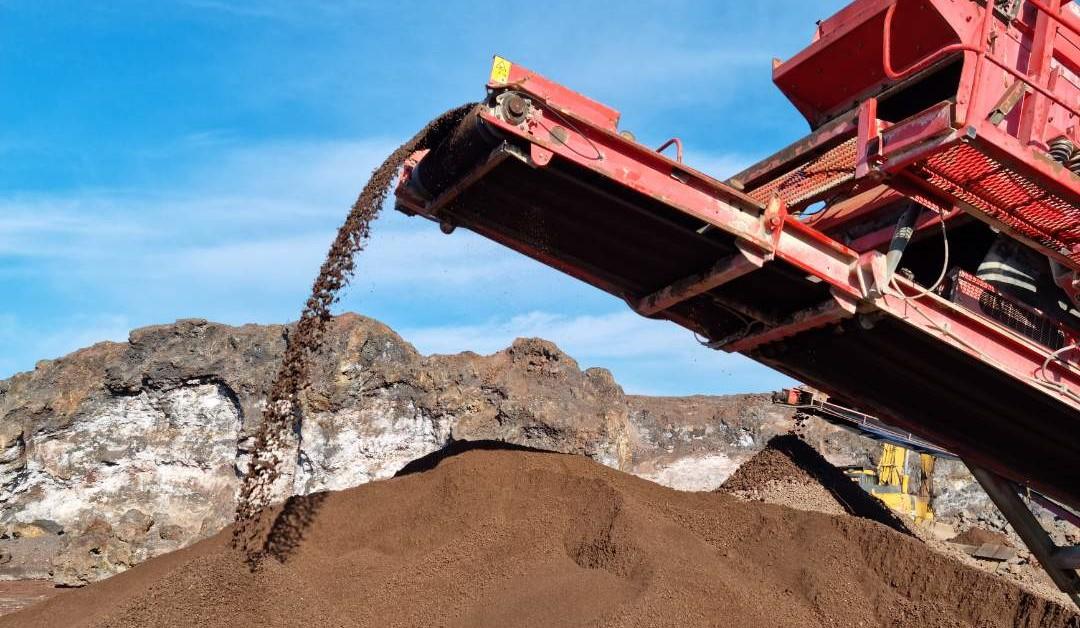 Zdjęcie ukazujące nasyp kruszywa